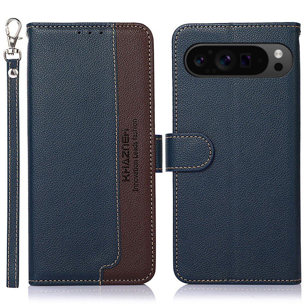 KHAZNEH For Google Pixel 9 Pro Case RFID Blocking Leather Litchi Texture Phone Cover KHAZNEH For Google Pixel 9 Pro Case RFID Blocking Leather Litchi Texture Phone Cover